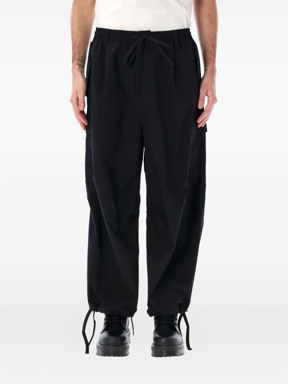 MANASTASH Mananatrooper drawstring cargo trousers | Black | Image 1