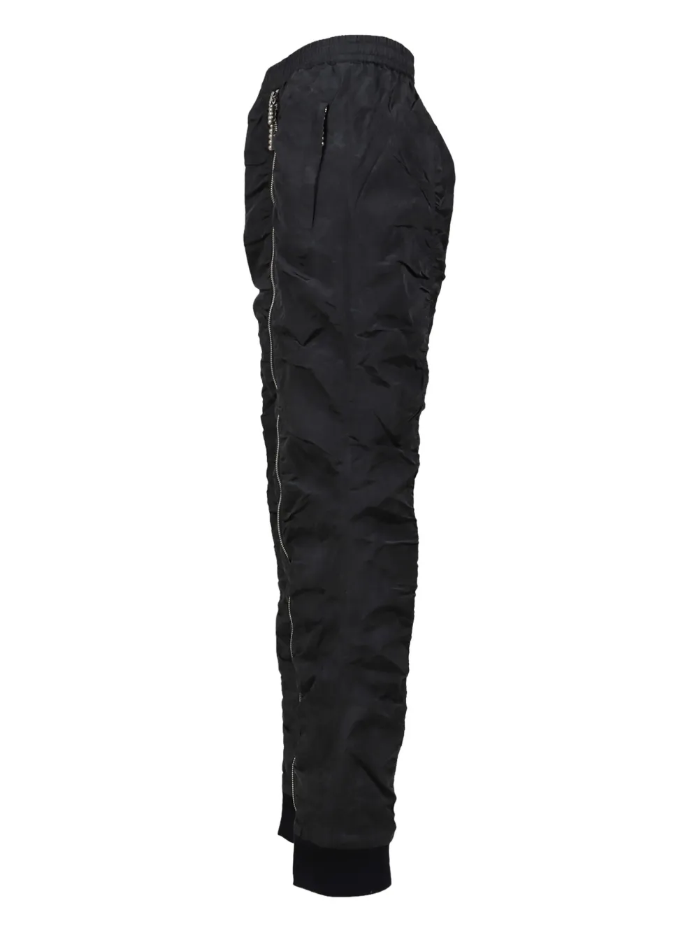 THUG CLUB Broek met decoratieve rits Zwart