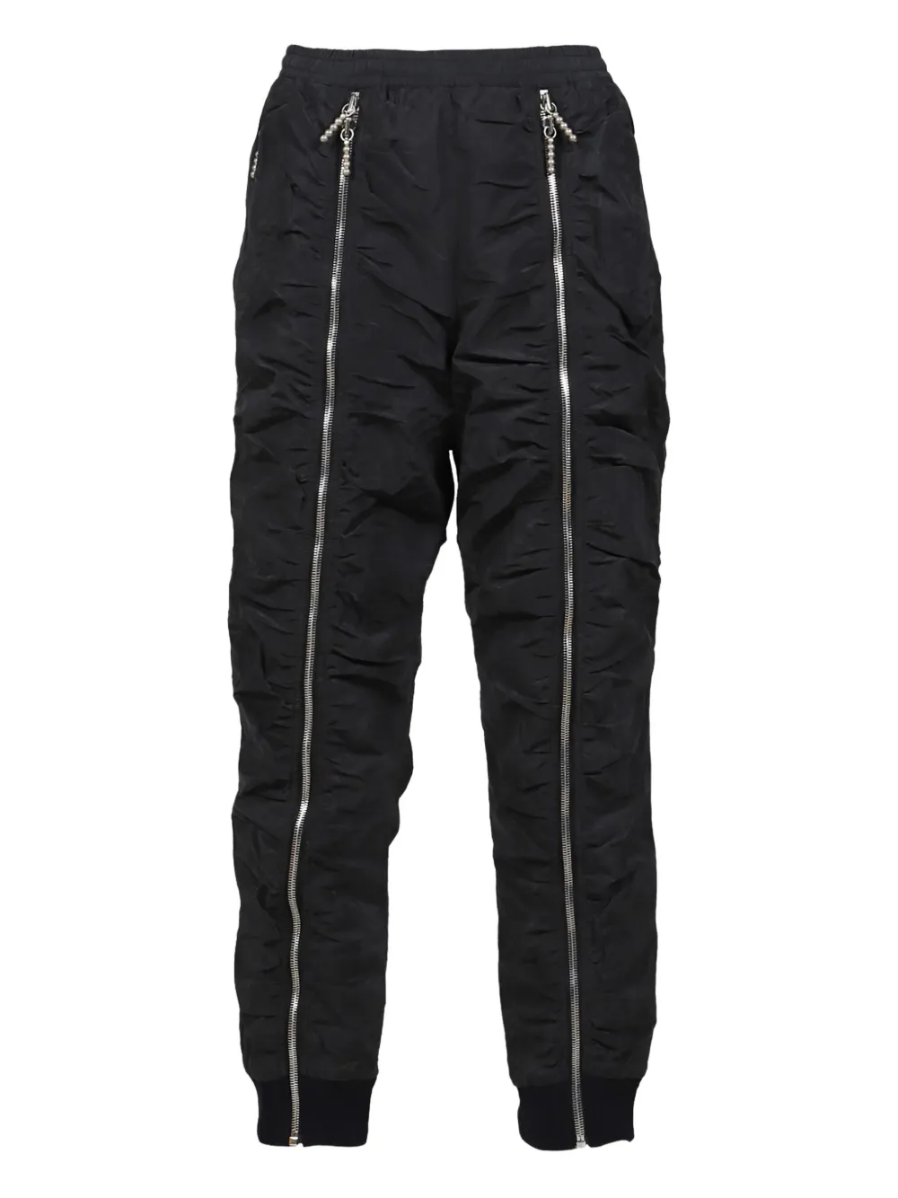 THUG CLUB decorative-zip trousers | Black | Image 1