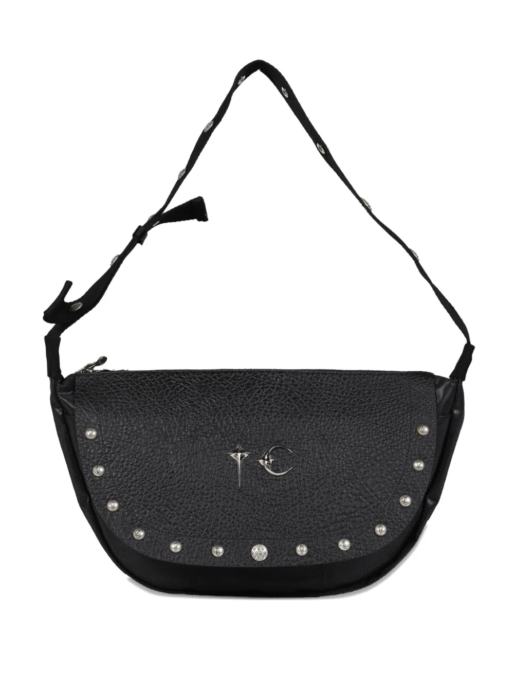 logo-plaque messenger bag
