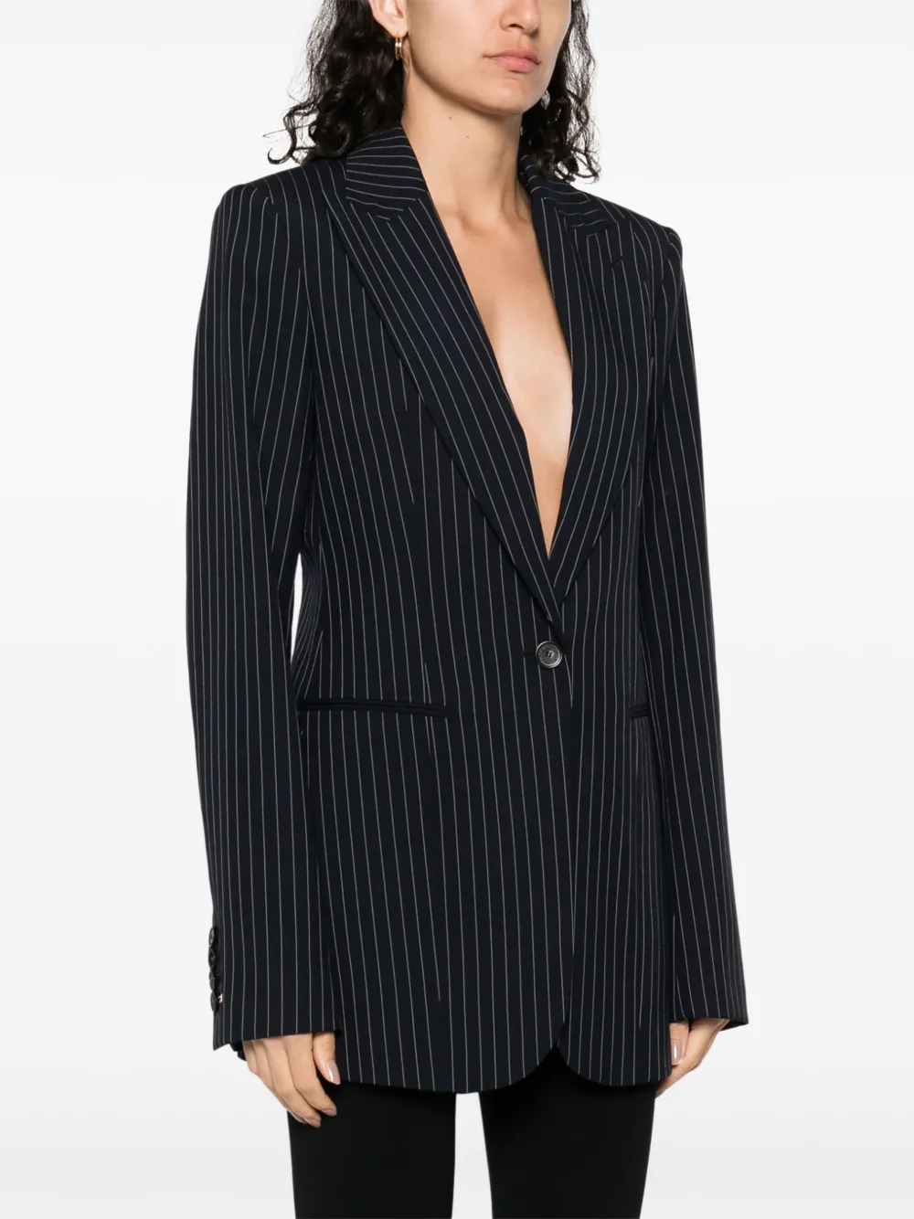Stella McCartney Blazer met krijtstreep Blauw
