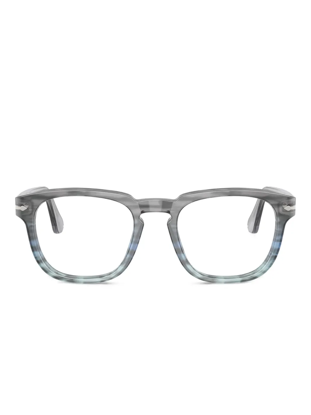 Persol lunettes de vue rayée à monture carrée | gris | Image 1