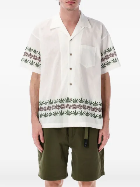 MANASTASH Manaloha leaf-print short-sleeve shirt