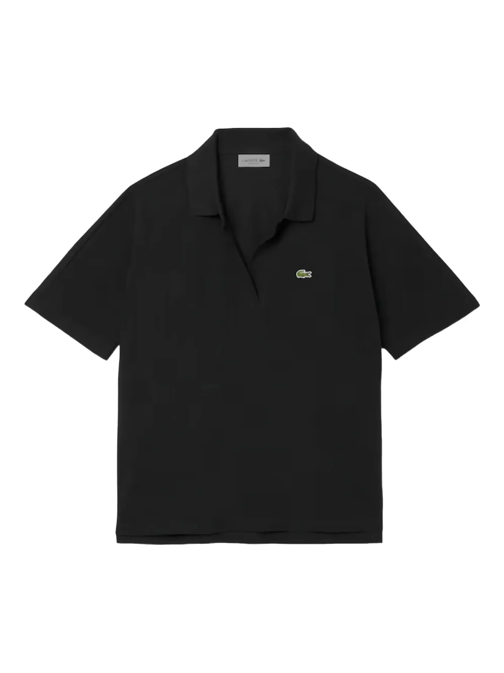 Lacoste Polotop met logopatch Zwart