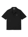 Lacoste logo-patch polo top - Black