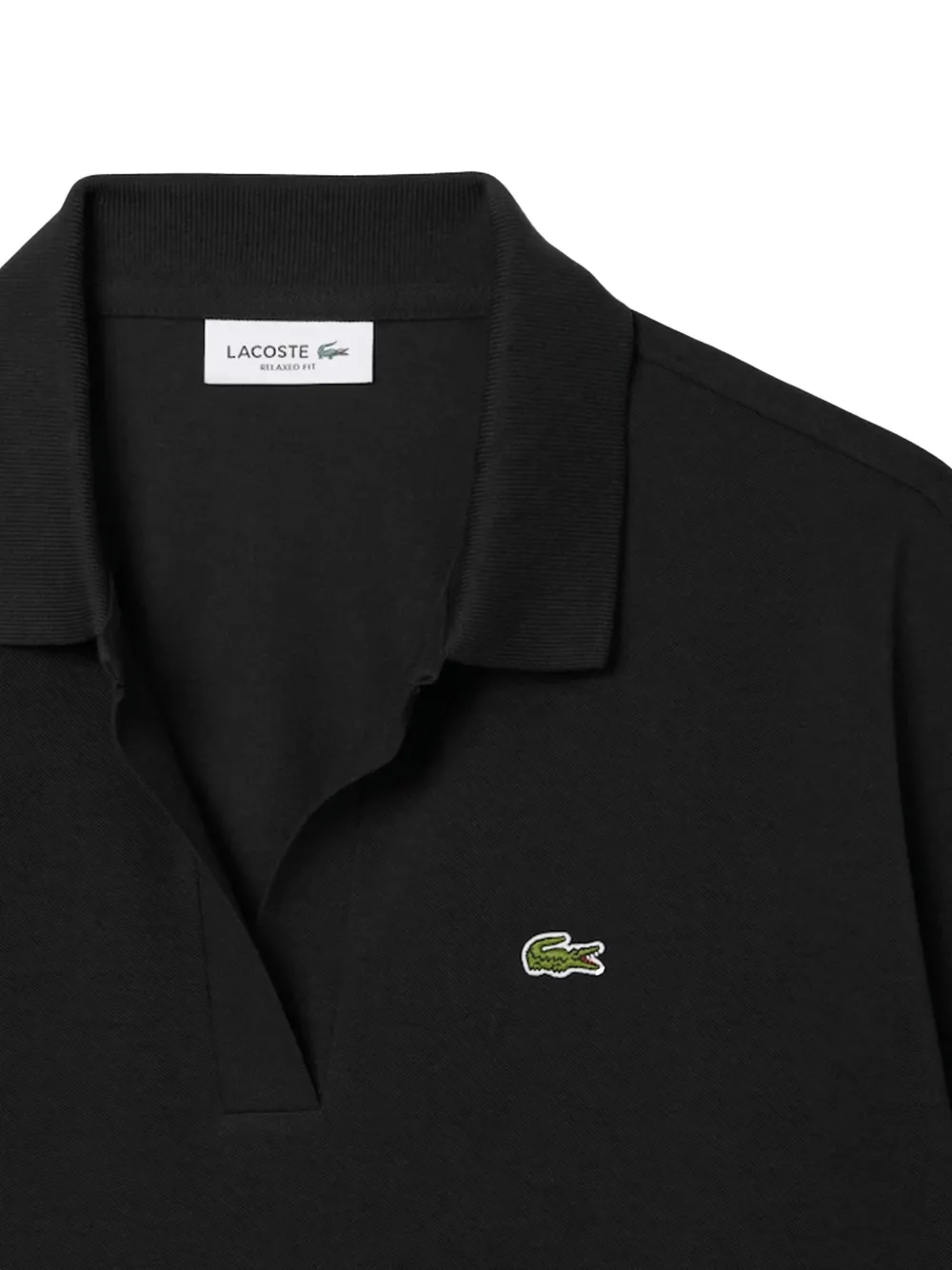 Lacoste Polotop met logopatch Zwart