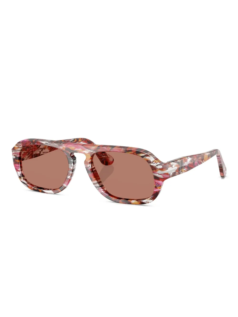 Persol Zonnebril met geometrisch montuur - Roze
