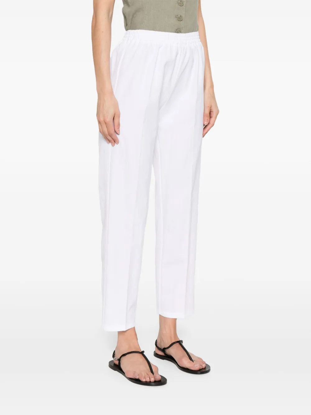 Shop Forte Forte Twill Trousers In White