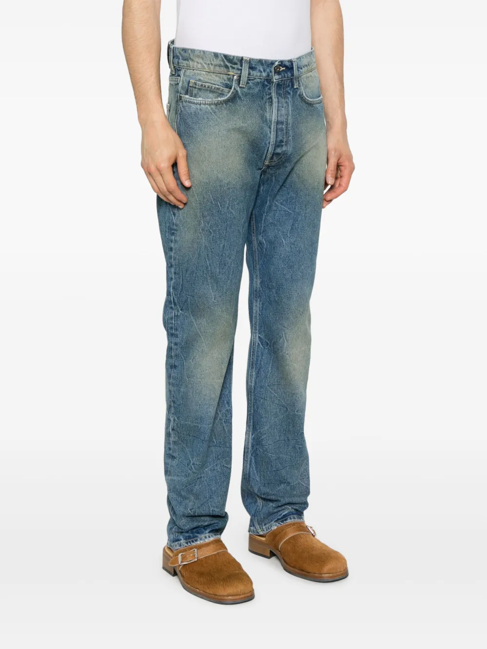 Salvatore Santoro Jeans met logopatch Blauw