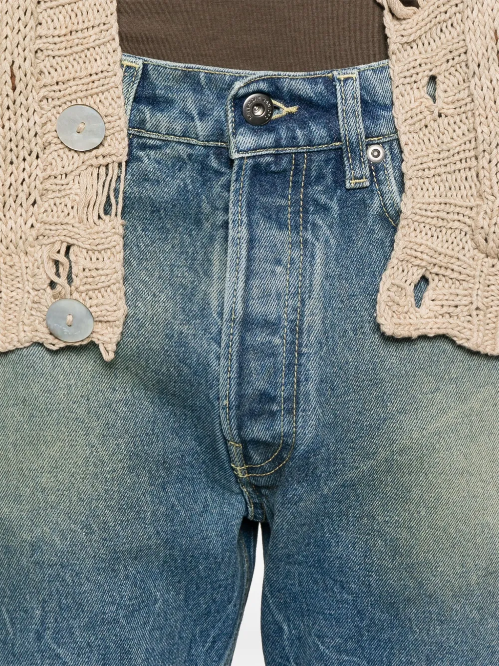 Salvatore Santoro Jeans met logopatch Blauw