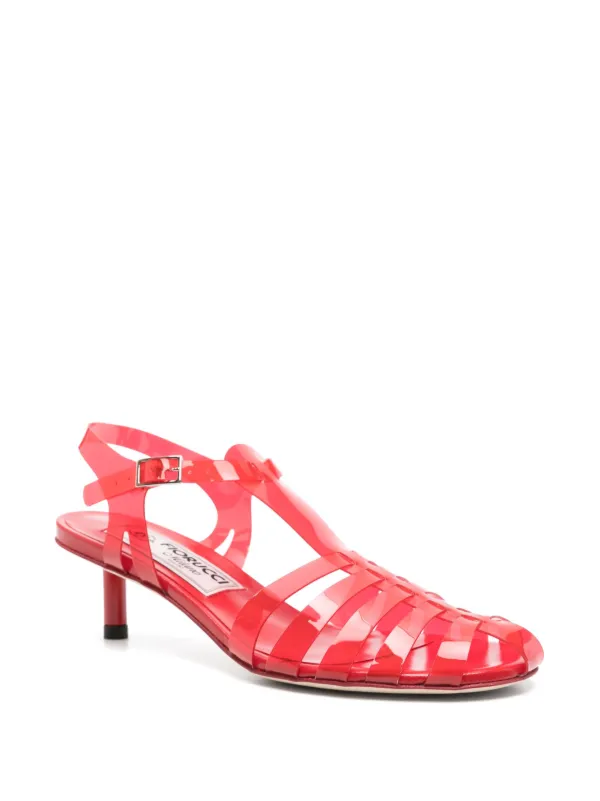 Fiorucci 35mm Jelly Sandals Red FARFETCH IN