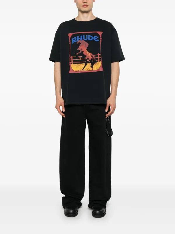 RHUDE Cadre T-shirt | Black | FARFETCH GE
