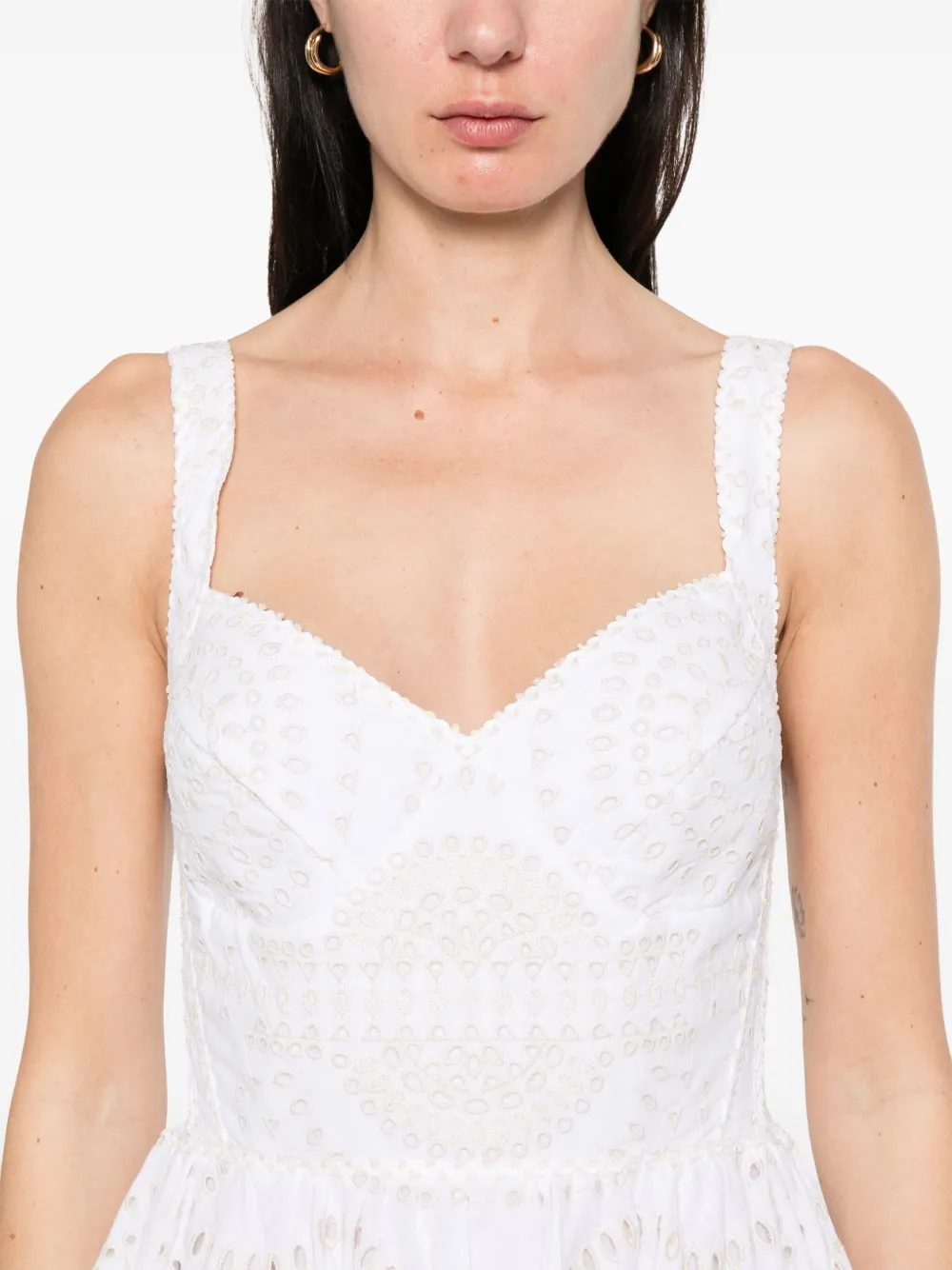 Charo Ruiz Ibiza Birdie midi-jurk Wit