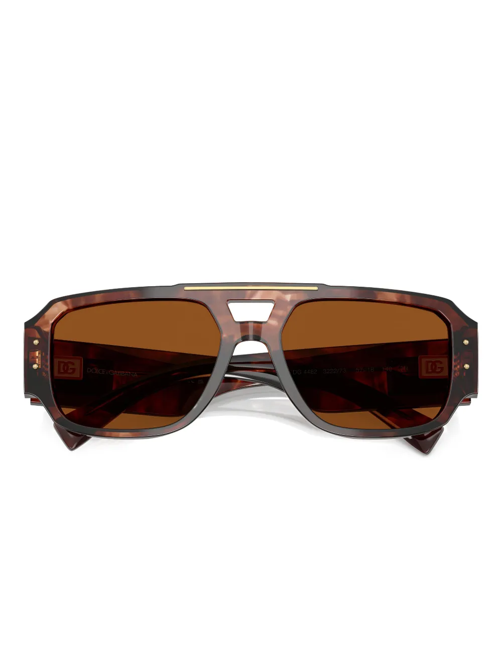 Dolce & Gabbana Eyewear Zonnebril met logoplakkaat Bruin