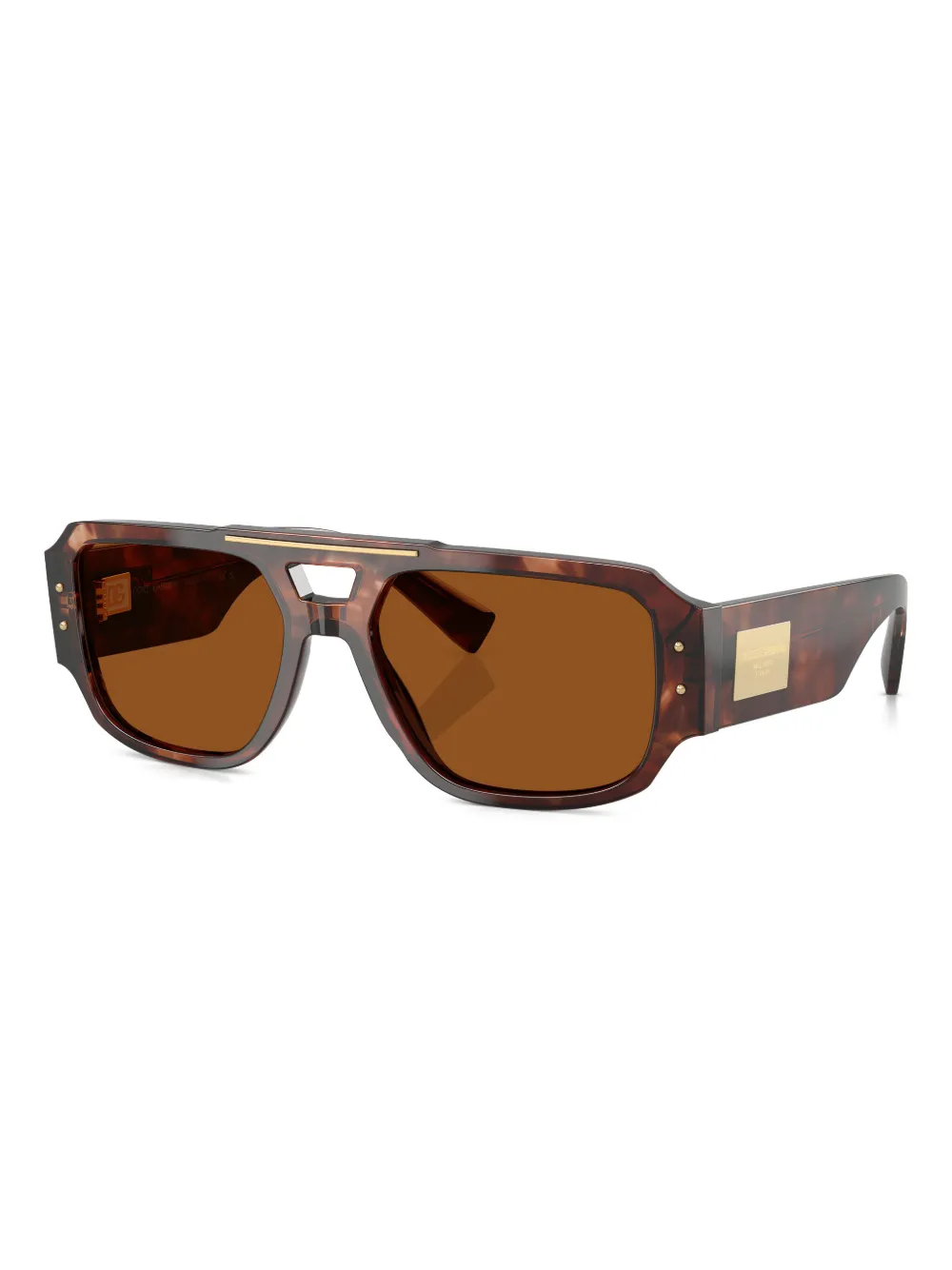Dolce & Gabbana Eyewear Zonnebril met logoplakkaat Bruin