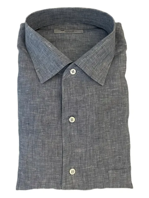 Loro Piana Andre button-fastening linen shirt