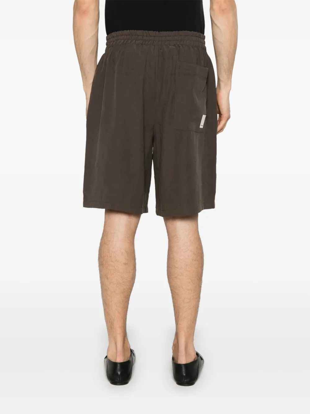 Emporio Armani Shorts met vredesteken patroon Bruin