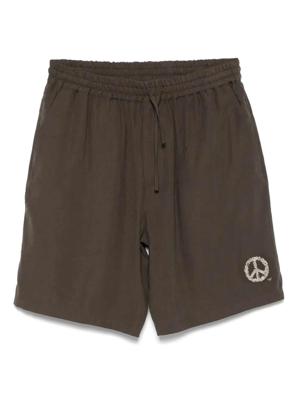 Emporio Armani Shorts met vredesteken patroon Bruin