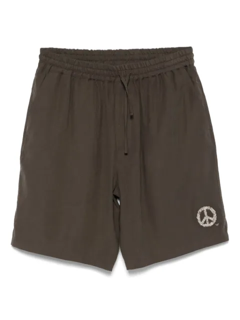 Emporio Armani peace sign-motif shorts