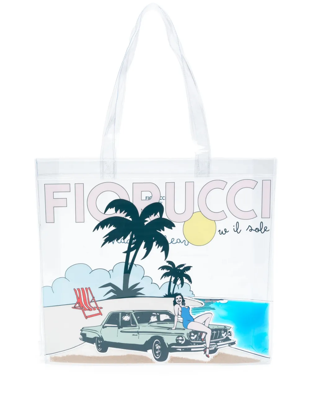 Fiorucci Shopper met logoprint Wit