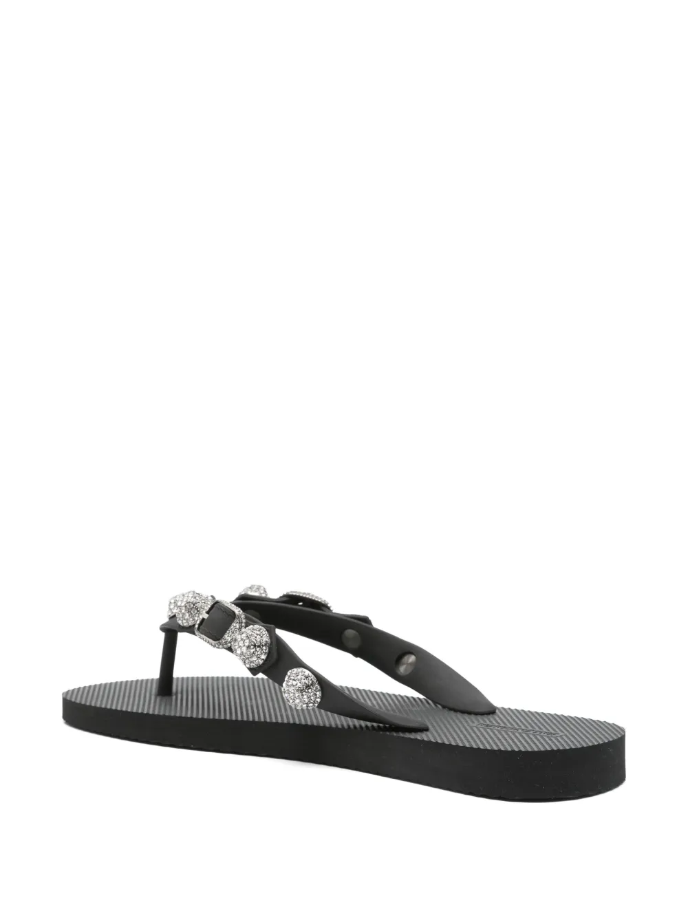 Balenciaga Cagole Thong flip flops Black