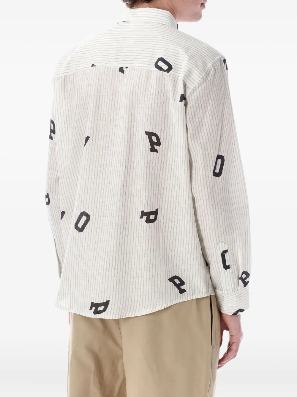 Pop Trading Company letter-print shirt - Wit