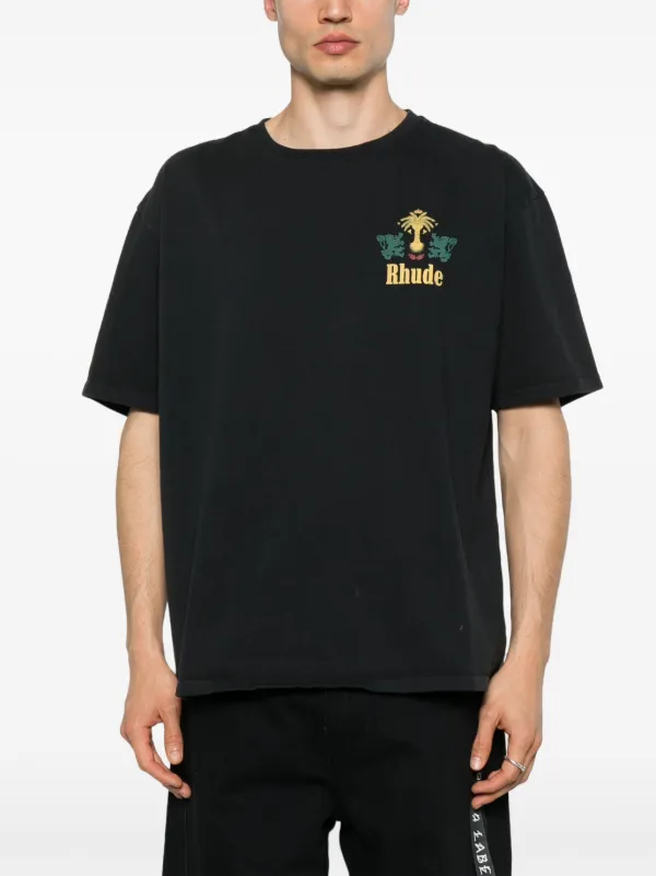 RHUDE Tabaco T-shirt | Black | FARFETCH