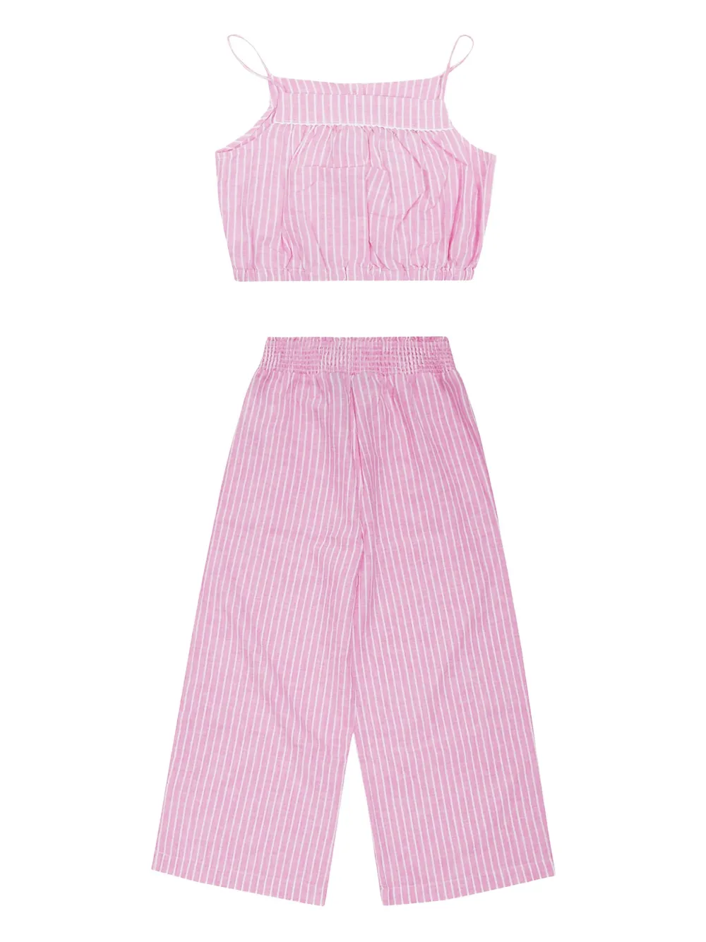 POLO RALPH LAUREN KIDS Gestreepte broekenset Roze