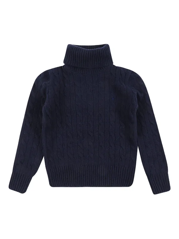 POLO RALPH LAUREN KIDS cable-knit turtleneck sweater