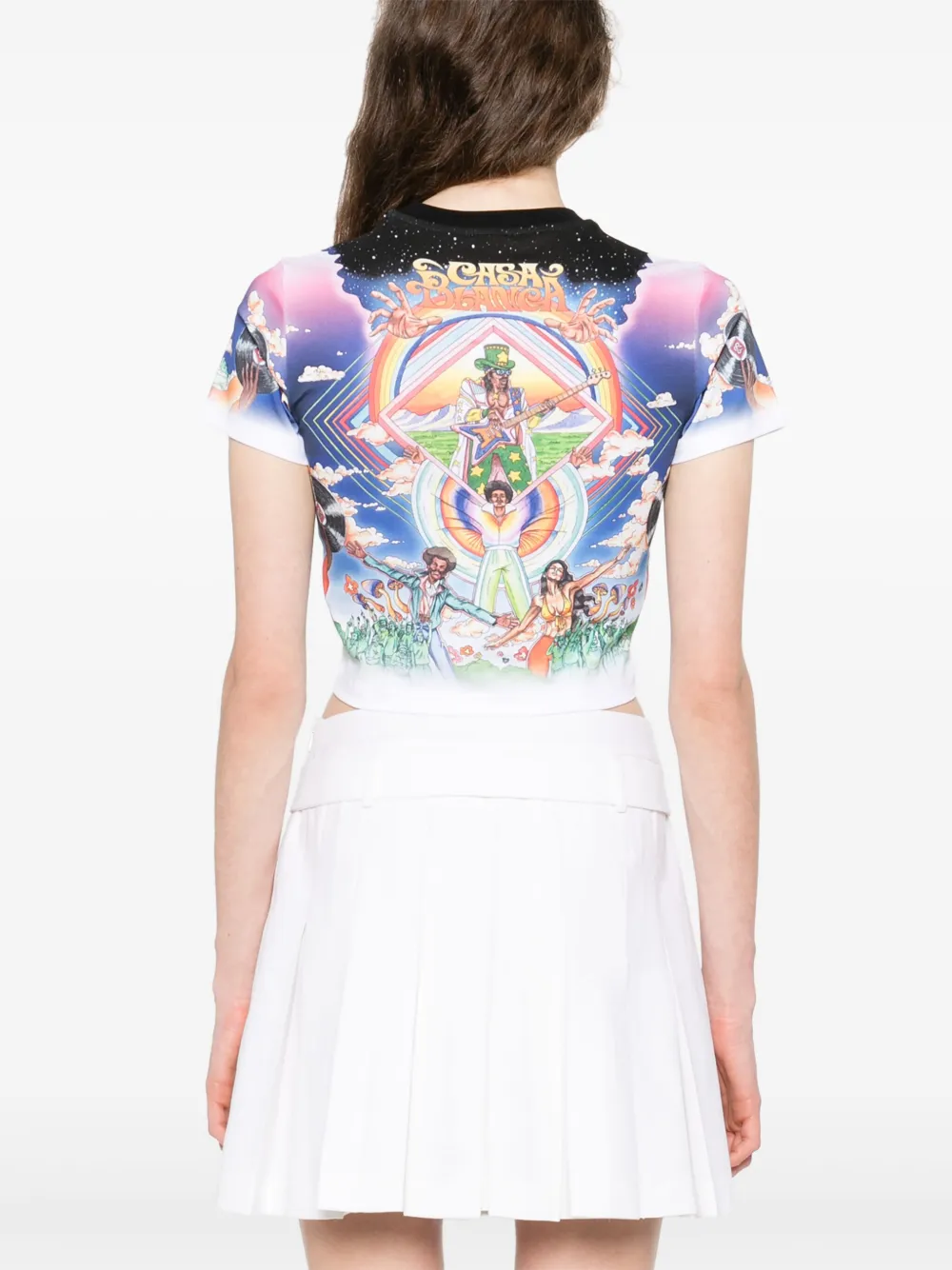 Casablanca La Musique cropped top Wit