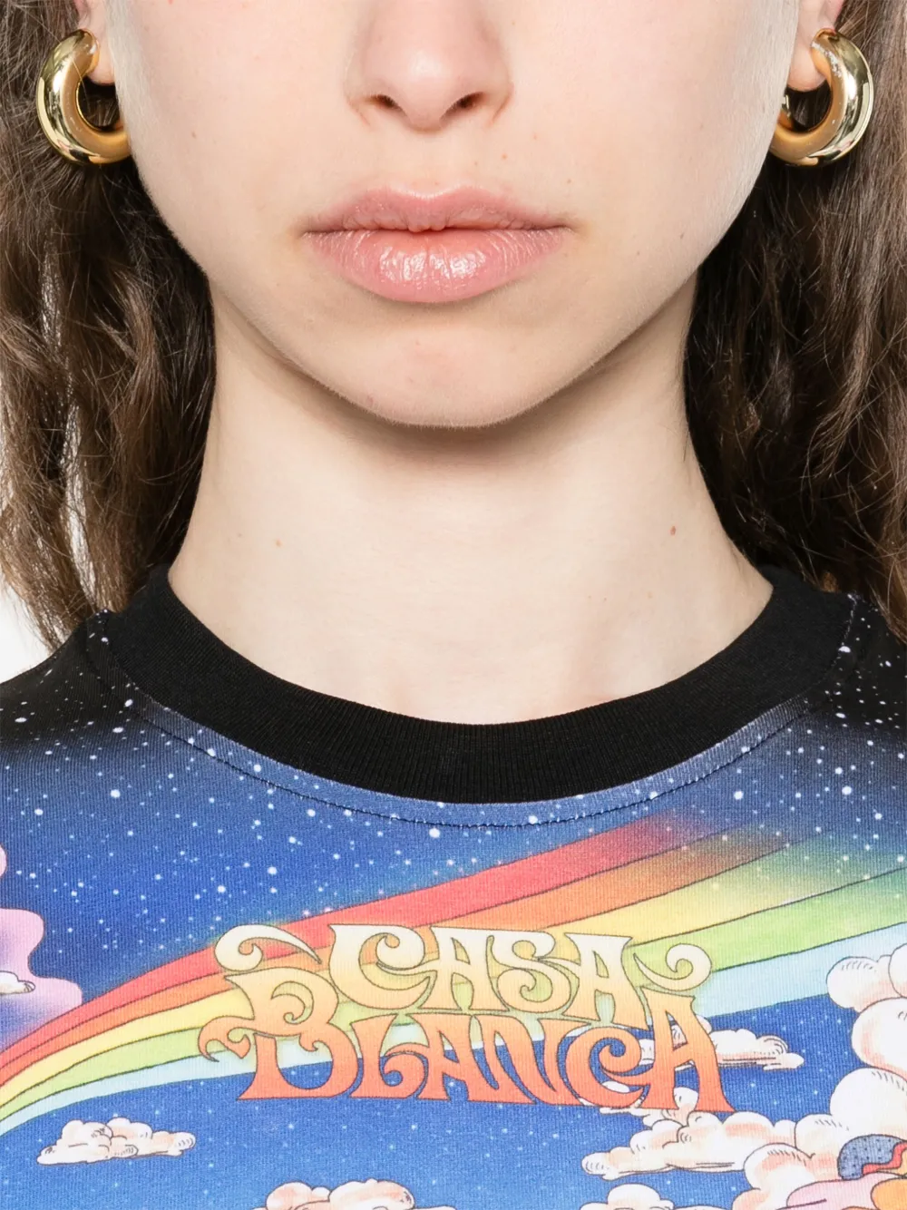 Casablanca La Musique cropped top Wit