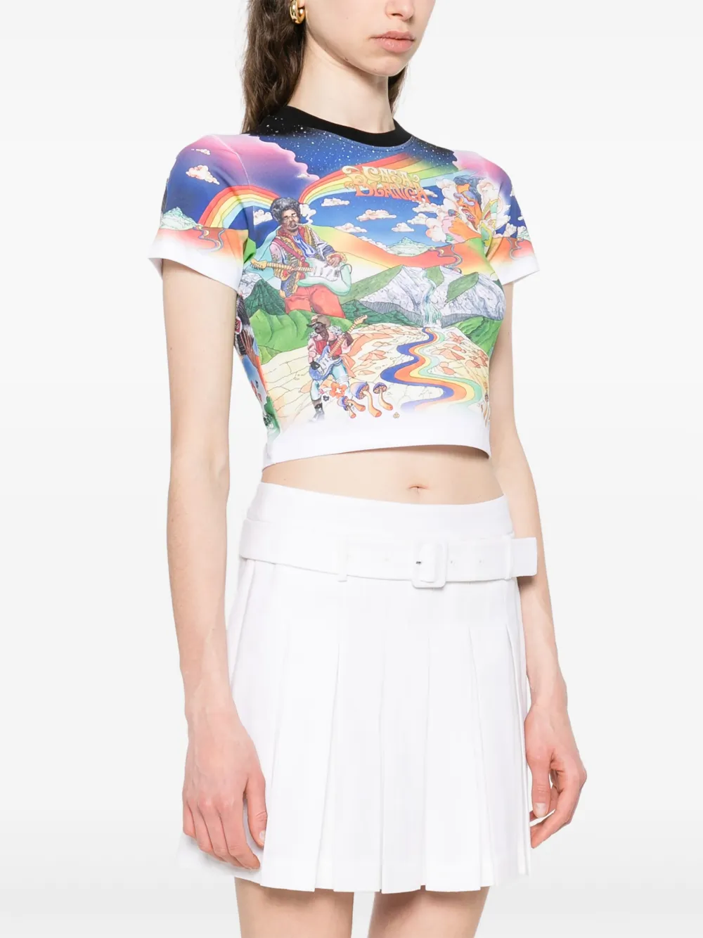 Casablanca La Musique cropped top Wit