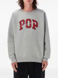Pop Trading Company logo-embroidered sweatshirt - Grey