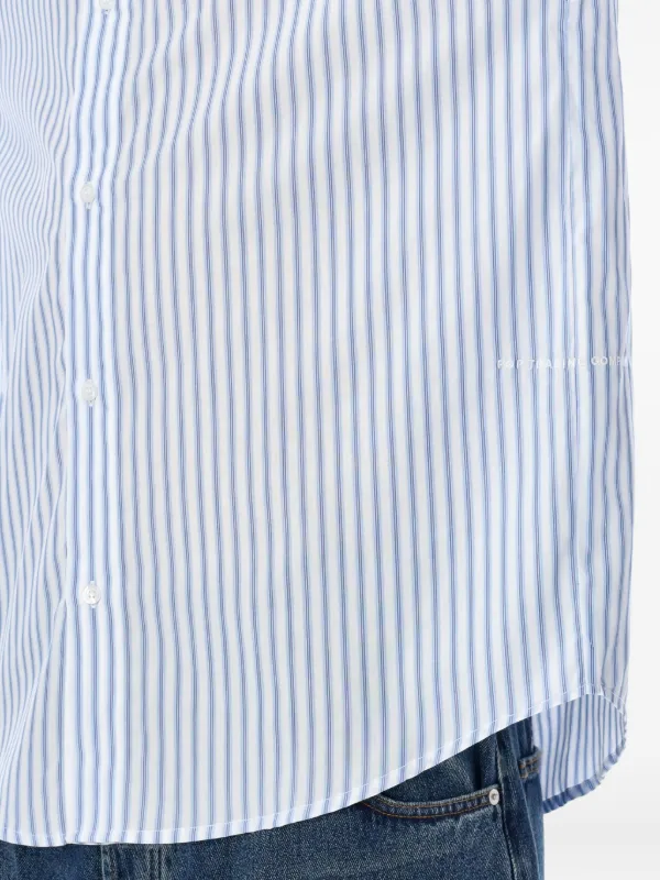 Pop Logo Striped Shirt Blue
