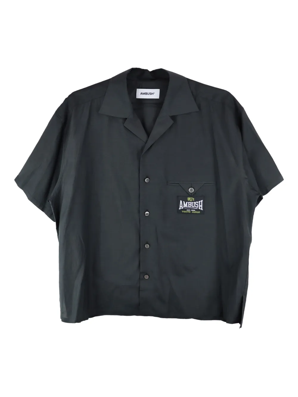 AMBUSH button-up short sleeve shirt | Black | Image 1