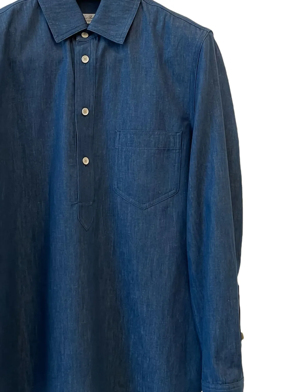 Loro Piana Evie button-down overhemd met zak - Blauw