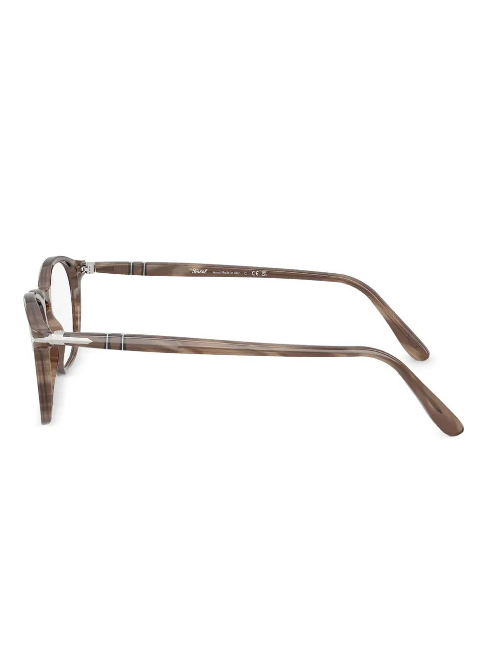  Persol Striped Acetate Glasses - Brown 