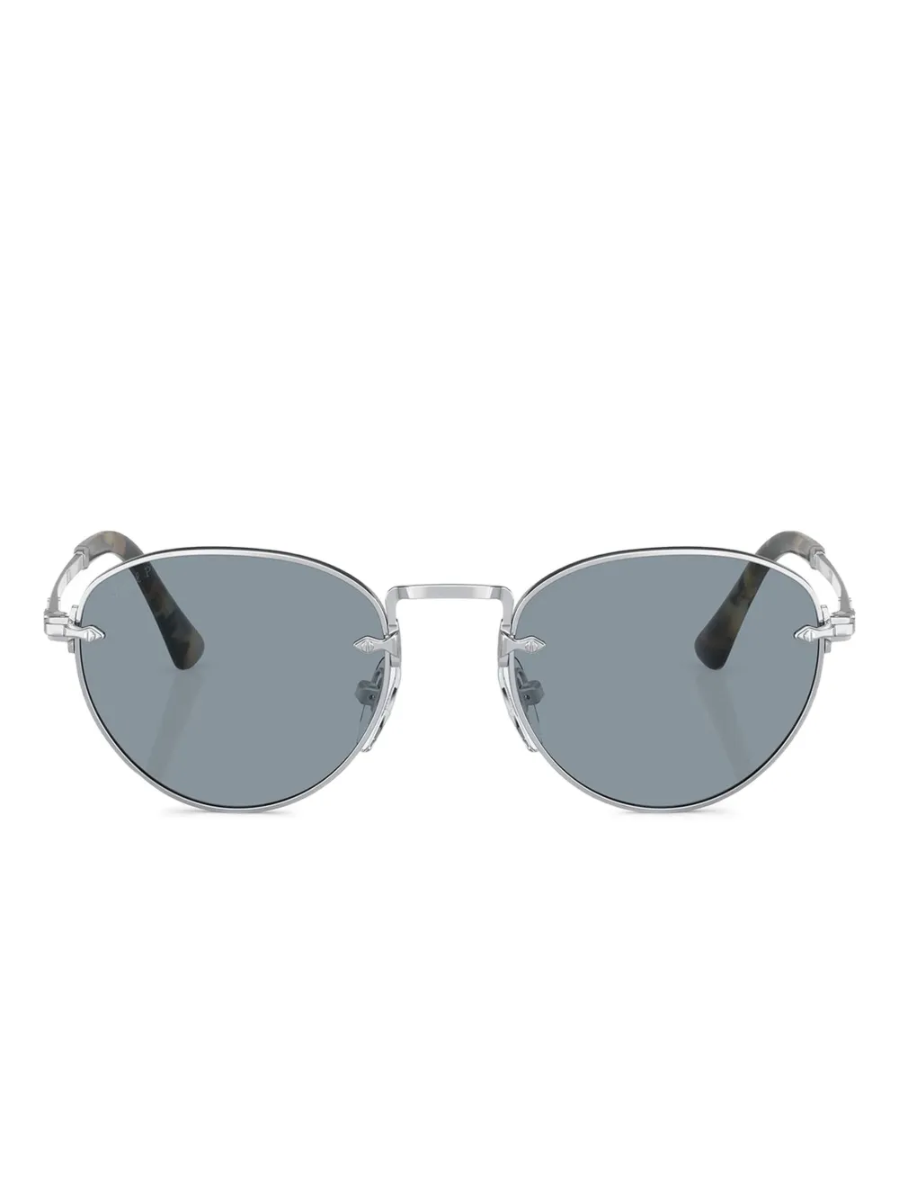 Persol Sonnenbrille mit rundem Gestell - Silber
