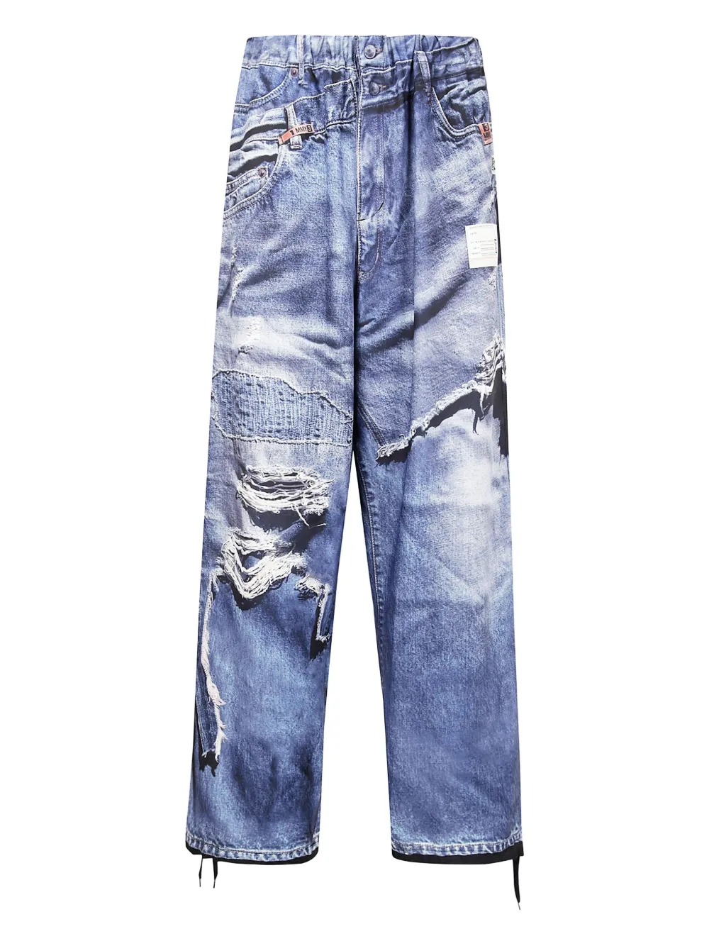 Maison MIHARA YASUHIRO Jeans met grafische print Blauw