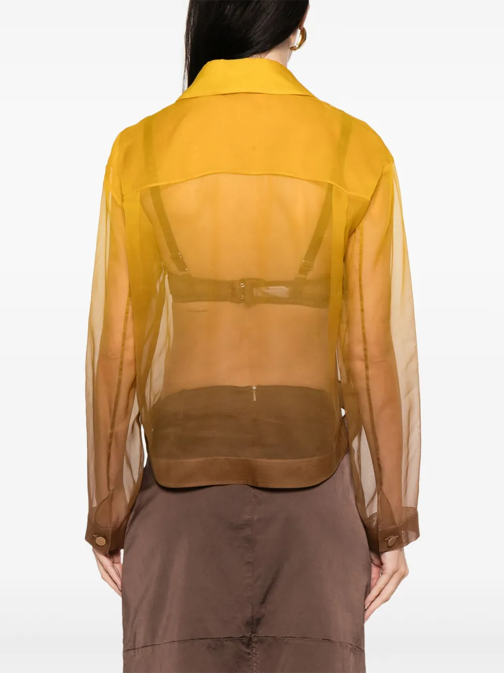 Max Mara Semi-doorzichtig blouse Geel
