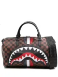 Sprayground checkered shark-mouth tote bag - Brown