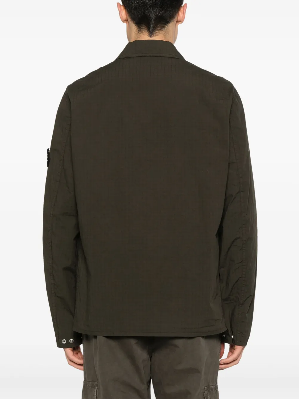 Stone Island Shirtjack met Compass-logopatch Groen