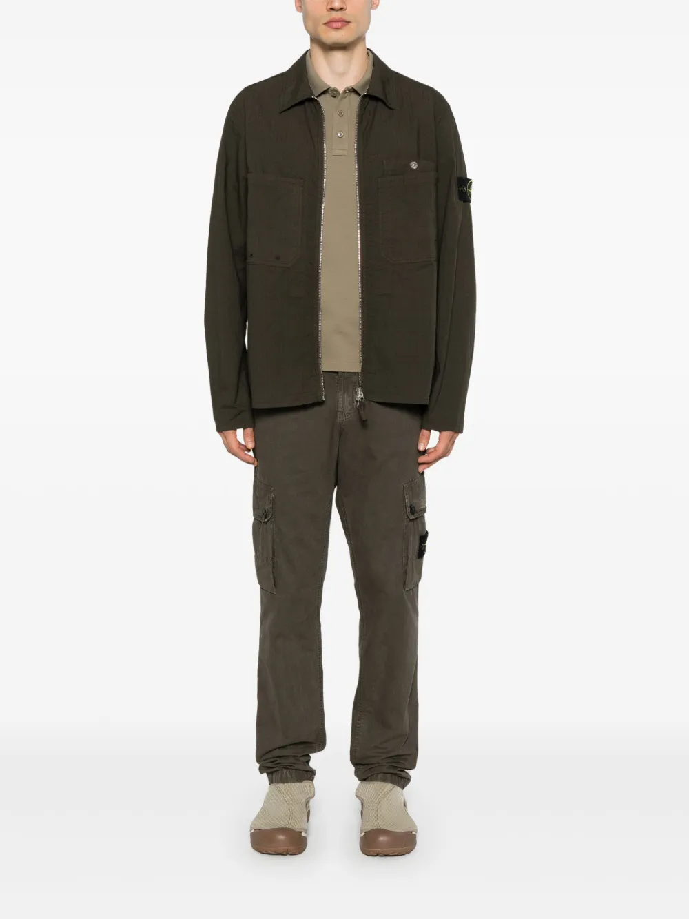 Stone Island Compass-badge overshirt | Shirt Jackets | Image 2