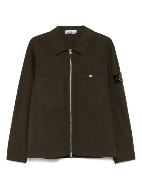 Stone Island sobrecamisa con distintivo Compass