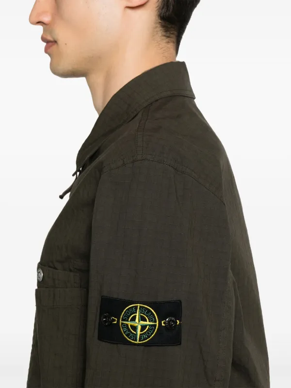 ☆★VIP価格★☆『STONE 』メンズ グリーン シャツ Stone Island コンパスバッジ オーバーシャツ | グリーン