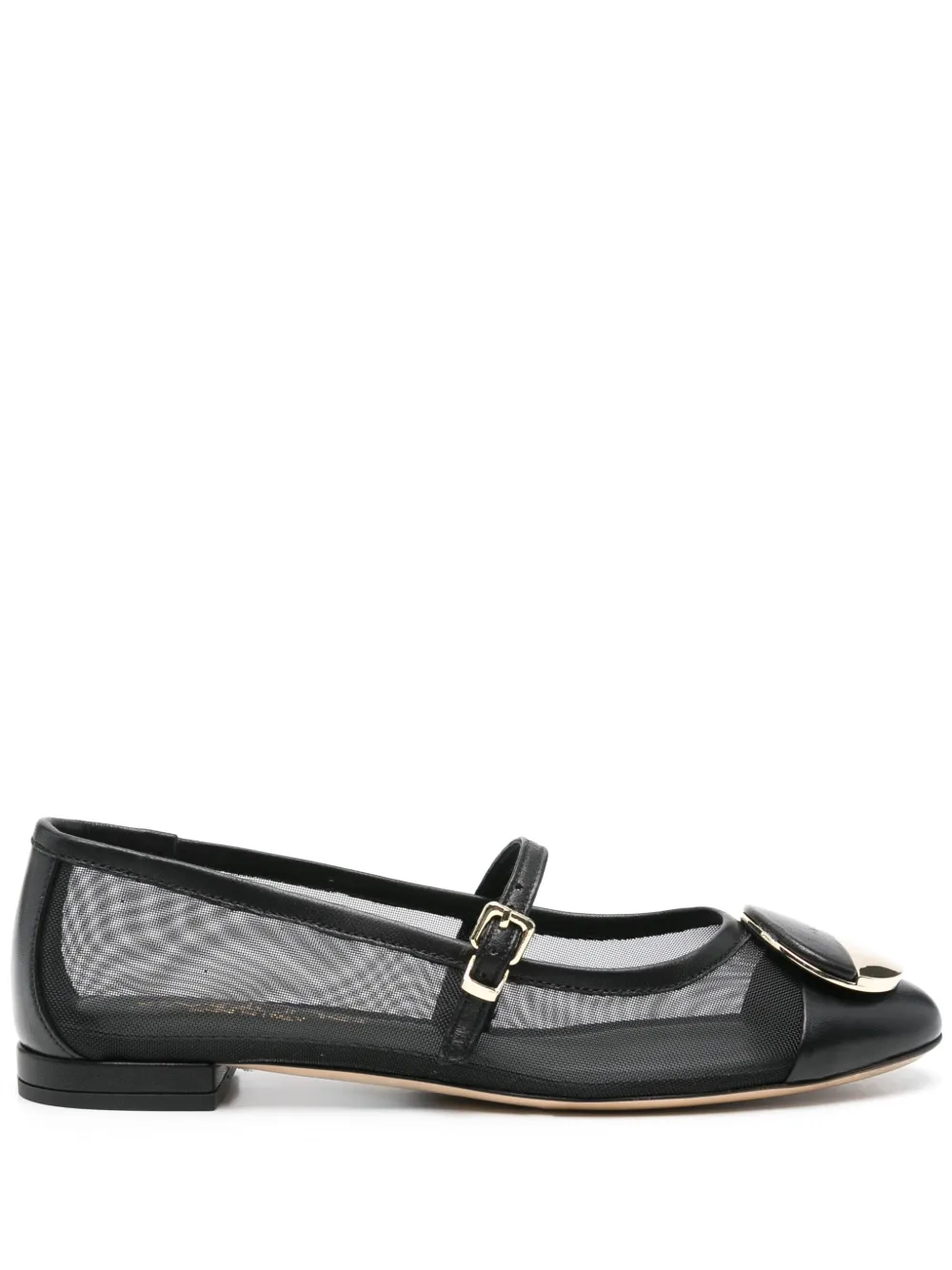 Evaluna mesh ballerina shoes Black