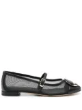 Evaluna mesh ballerina shoes - Black