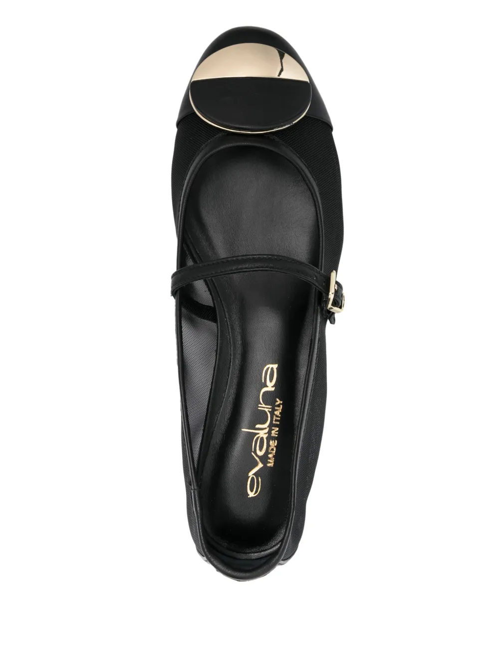 Evaluna mesh ballerina shoes Black
