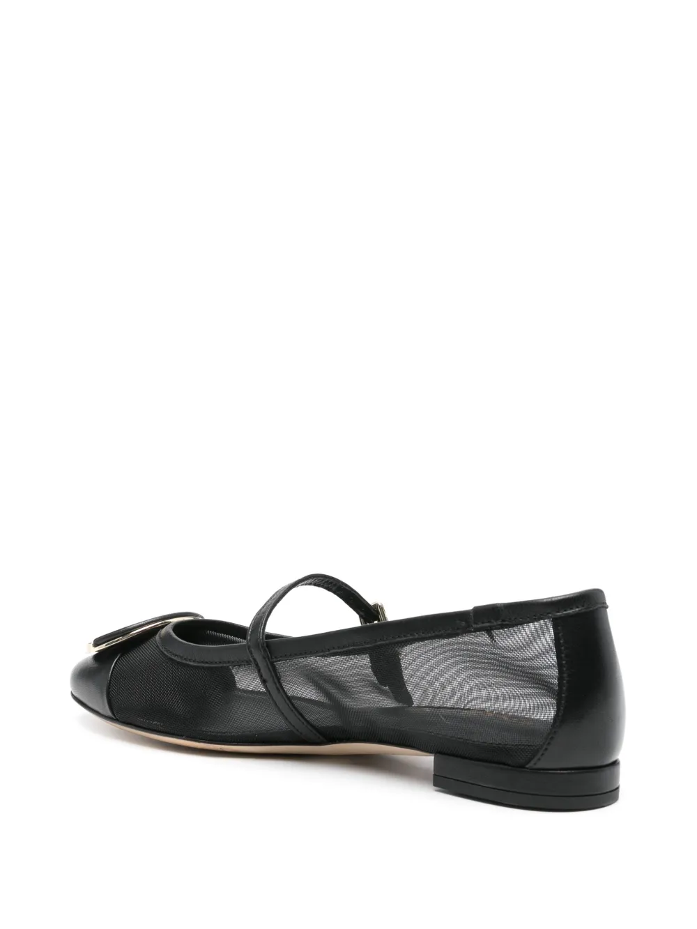 Evaluna mesh ballerina shoes Black