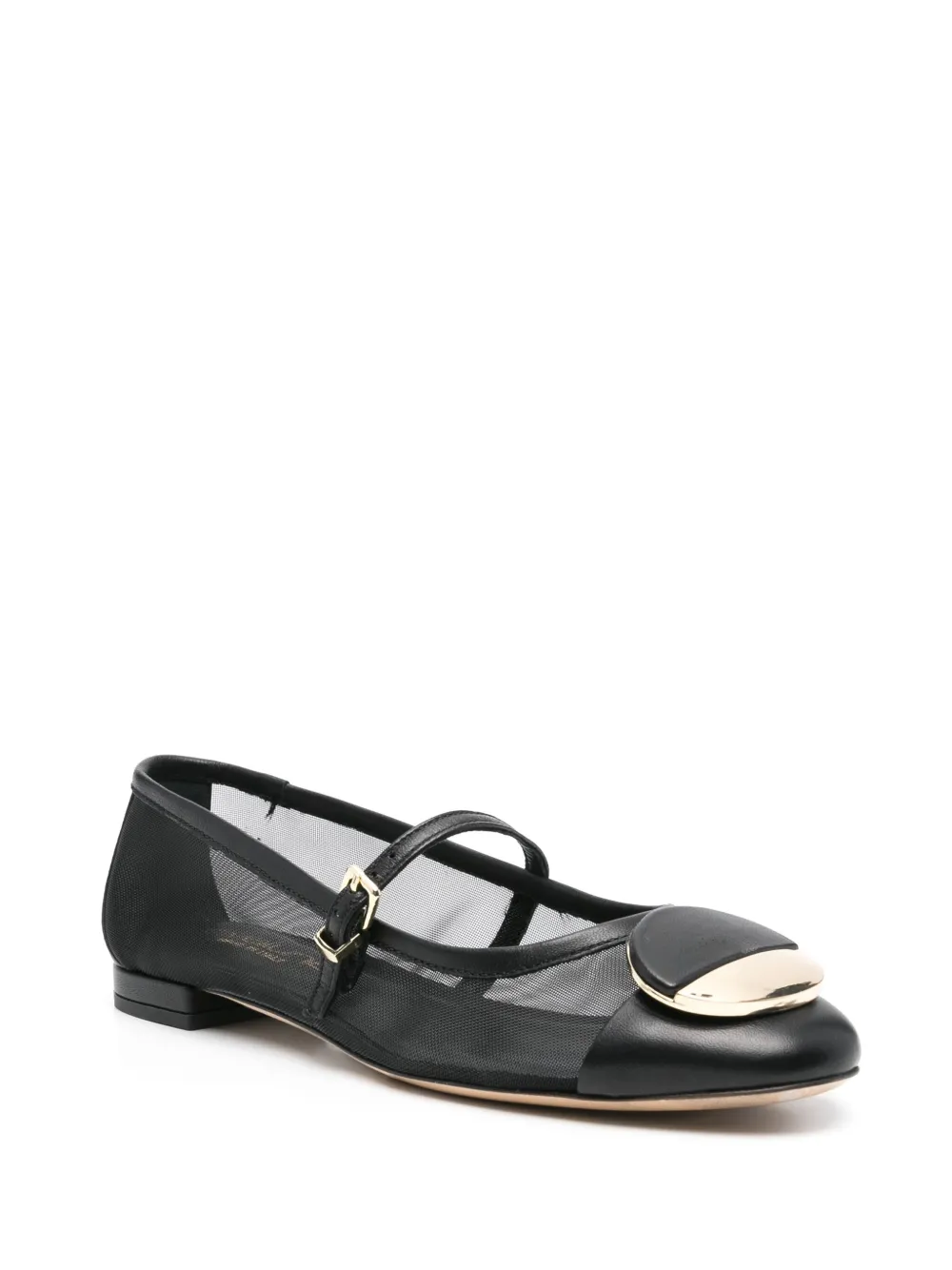 Evaluna Mesh ballerina's - Zwart